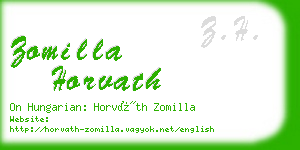 zomilla horvath business card
